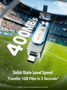 Lexar D500 128GB USB 3.2 Gen 1 Flash Drive, Kecepatan Baca Hingga 400MB/S, Konektor Ganda USB-C & USB-A, Edisi Kustom Tim Sepak Bola Argentina, Transfer Data Cepat untuk Laptop, Ponsel Android, Tablet, Desain Biru & Putih - View 6