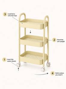 3-Tier Mobile Storage Cart With Wheels, Multi-Functional Kitchen Bathroom Office Organizer Trolley Storage Box, Floor-Standing Narrow Gap Organizer Rack With Rolling Layered Storage Baskets, Can Hold Makeup Bags, Tissue Boxes, Bags, Desk Drawer Sundries, Snacks, Cleaning Supplies, Versatile Home Furniture Storage, Organized Room Organization Supplies, Fund Documents Small Item Classification Rack, Suitable For Bedroom Living Room Dormitory Desk Side Daily Organization, Home Sundries Classification Storage, Small Space Utilization, Back To School Moving Storage Essentials - Multicolor - View 10