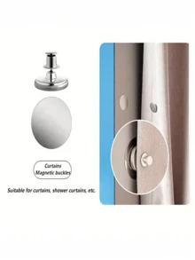 Magnetic Curtain Tiebacks, Curtain Weights With Thumbtacks, Magnetic Curtain Clips, Magnetic Curtain Fasteners, Can Fix Curtains To Prevent Them From Blowing In The Wind, Suitable As Birthday, Graduation Gifts. - Multicolor - View 7