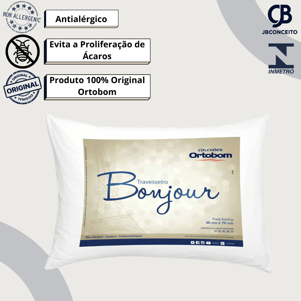 Bonjour Ortobom Soft Pillow - 1 Unit Kit - 白色 - 查看 3