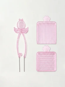Cute Shiny Cat Paw Fuse Bead Tool Set, Cute Butterfly And Wing Design Beading Piercing Needle: Includes Sorting Tray, Storage Box And Tweezers, Girls DIY Handmade Craft Supplies - Multicolor - View 8