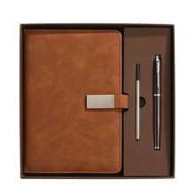 Personalized Leather Notebook Set - Notebook And Pen Set - Ideal Gift For New Job Or Teacher - Perfect Office Supplies And Stationery Gift - Travel Size Notebook Optional - Notebook Gift Box Set School Supplies, Thoughtful Gift, Replaceable Notebook - Multicolor - View 14