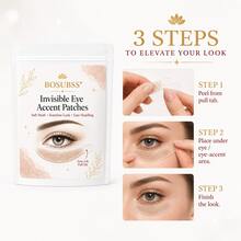 24/48/120 PCS Soft Mesh Eye Accent Patches, Curved Clear-Look Eye Makeup Stickers For Natural Daily Beauty Routine - White - View 6
