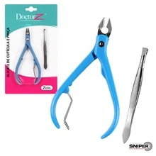 Manicure Kit 2 Pieces: Nail Clippers + Tweezers - Perfect Nails And Eyebrows - 藍色 - 查看 7