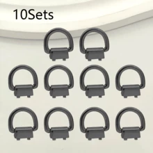 2/4/6/8/10Sets Gold/Silver/Gunmetal Black D-Ring Lobster Clasp, Suitable For Handbags And Crossbody Bags - Wallet Chain Accessories, No Tools Included, Wallet Making, DIY Wallet Making - Multicolor - View 29