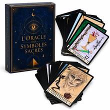 Sacred Symbols Oracle Cards With Guidebook – Blue And Gold Esoteric Divination Deck – Symbolic Reading Cards For Intuition, Meditation, And Spiritual Guidance (Love, Career, Money, Reflection, Inner Wisdom) – Oracle Box Set - Black - View 1