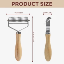Professional Pet Grooming Dematting Tool Stainless Steel Undercoat Brush For Large Medium Dogs & Cats - View 8
