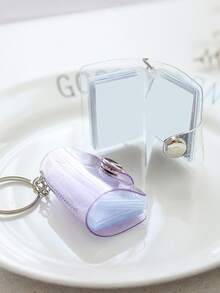 1Pc Mini 2-Inch Inset Photo Album With Keychain,ID Photo Graduation Card Storage Album,Portable Pocket Picture Holder For Photo Collecting,Gift - Multicolor - View 5