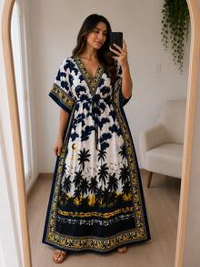 Women Long Dresses - Royal Blue - View 1