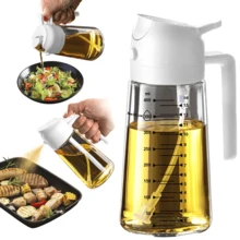 Bình đựng dầu thủy tinh 2 trong 1 16oz/470ml, bình dầu ô liu đa năng xịt và rót có vạch chia, bình đựng dầu chống rò rỉ, chai xịt kiểm soát dầu cho nồi chiên không dầu BBQ nướng salad, bình thủy tinh trong suốt chống nhỏ giọt, đồ dùng nhà bếp màu trơn, quà tặng lễ hội - Xem 17