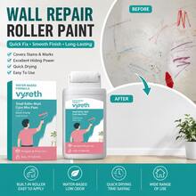 Mini rodillo de pintura para reparación de arañazos en la pared - Pintura a base de agua de secado rápido para retoques de paredes del hogar - Rodillo para reparación de paredes - Ver 3