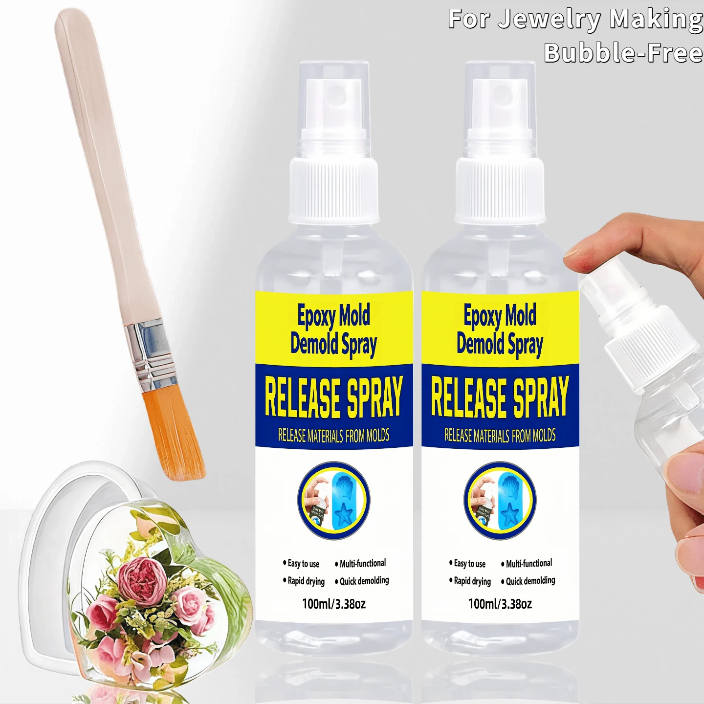 耐熱脫模噴霧，適用於 DIY 樹脂手工藝，易脫模不沾噴霧