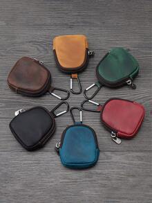 2026 New Luxury Vintage Genuine Leather Key & Coin Pouch, Full Grain Top Layer Cowhide, Unisex Multi-Function Card Holder Storage Bag - Multicolor - View 8