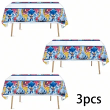 Anime Party Tablecloth, Cartoon Tablecloth Birthday Party Decoration Disposable Tableware Cartoon Tablecloth Party Gift, Cartoon Anime Hedgehog Image Birthday Party Decoration - Multicolor - View 5