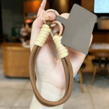 1条编织挂绳，纯色糖果色多功能腕带，通用可拆卸手工编织手机壳吊坠 - 顏色 - 查看 15