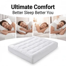 Extra Thick Hotel Quality Hypoallergenic Soft Supportive Quilted Box Stitched Mattress Pads - Single(90*190+10cm) - View 8