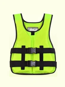 1pc Adult Life Jacket Buoyancy Vest, High Buoyancy, Adjustable Straps, Breathable Quick-Dry, Neoprene Outer Material, EPE Foam Inner Filling, Thickened Anti-Collision, Suitable For Swimming, Diving, Jet Skiing, Fishing - Black - View 19