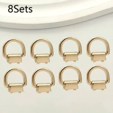 2/4/6/8/10Sets Gold/Silver/Gunmetal Black D-Ring Lobster Clasp, Suitable For Handbags And Crossbody Bags - Wallet Chain Accessories, No Tools Included, Wallet Making, DIY Wallet Making - Multicolor - View 14
