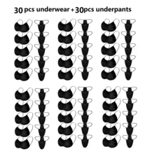 60pcs Women's Disposable Set, Comfortable Underwear, SPA Top, Bra, Camping, Outdoor, Travel Essentials - 30 Bra + 30 Underwear - View 5