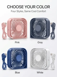 FIYIBAN 1pc 3-Speed USB Desktop Fan - Quiet Portable Mini Desk Fan Suitable For Office, Home And Study - Powerful Airflow With Adjustable Wind Speed Levels - Desk Fan - View 5