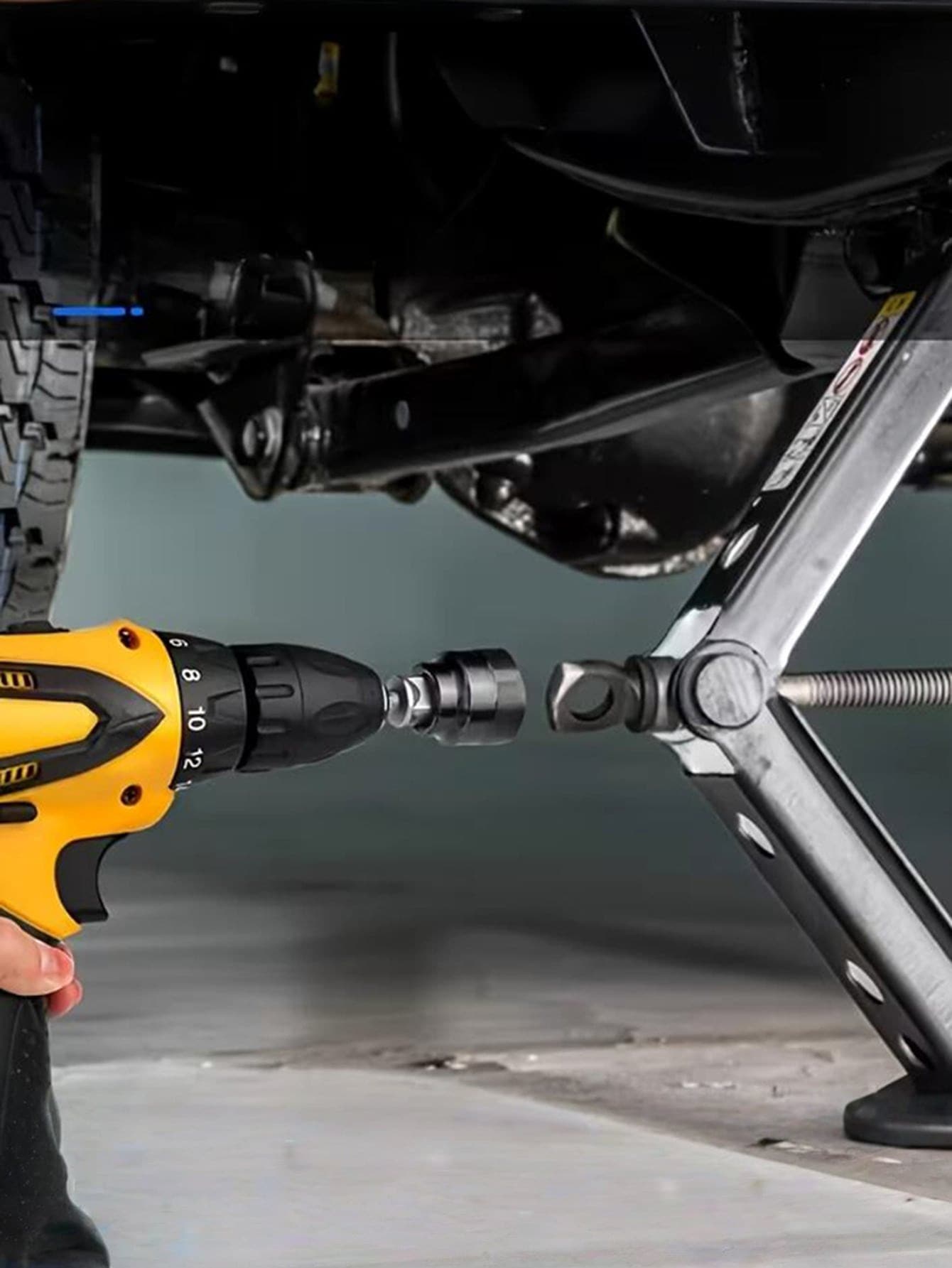 1pc Professional Heavy Duty Jack Wrench Socket, Industrial Grade Strength Structure, Car Tire Removal And Wheel Bolt Wrench, Suitable For Scissor Jack, No Assembly Required, Suitable For Mechanic Garage Car Repair - Multicolor - View 1