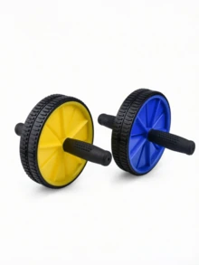 Two-Wheel Abdominal Roller With Anti-Slip And Wear-Resistant Wheel Surface, Two Types Of Handles Available For Selection, Anti-Tip Design. Ideal For Home Abdominal Training And Fat Burning, Compact And Portable To Shape Defined Abdominal Muscles. - Random Color - View 8