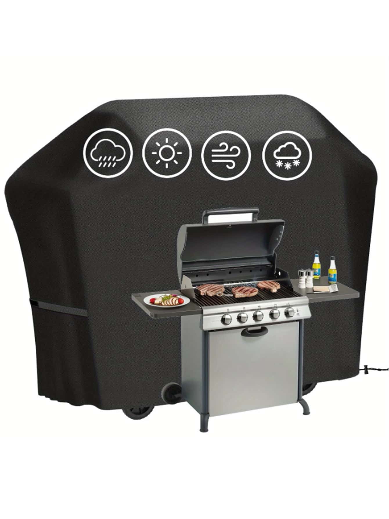 1 Buah Penutup Panggangan Premium untuk Panggangan Luar Ruangan, Penutup Panggangan BBQ, Anti Sobek, Tahan Air, Penutup Panggangan Besar untuk Luar Ruangan, Penutup Barbekyu & Penutup Panggangan Gas, Berbagai Ukuran & Bentuk untuk Dipilih - Penutup oven - View 1