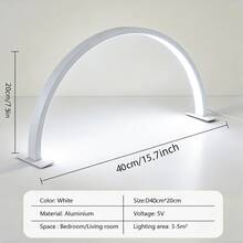 1 قطعة مصباح أظافر LED، مصباح طاولة LED 40/53 سم، ضوء نصف القمر لمكتب الأظافر، مع شريط لاصق ثابت، مصباح أظافر بقابس USB، لمكتب التطريز وإضاءة ملء محيطية بقابس USB، مصباح عمل لصالون التجميل - USB - مشاهدة 12