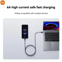Xiaomi 6A Nylon Woven USB-C To USB-C Fast Charging Data Cable - 1 Meter - Supports 120W Fast Charging - Multiple Color Options - Suitable For IPhone 15, Samsung, And Xiaomi Laptops - Multicolor - View 4