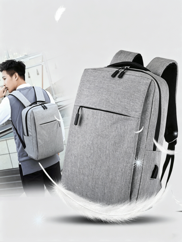 1pc/10pcs Minimalist Laptop Backpack Business Computer Bag Casual Travel Daily Use Student School Bag Lightweight Nylon Zipper Storage Design Suitable For Campus College Students Teenagers Men Women Back To School Season Essential Urban Casual Daily Commute