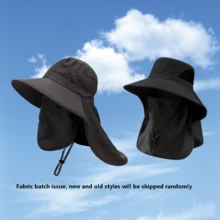 Sombrero de sol de unicolor con máscara facial desmontable, unisex, diseño de malla transpirable, protección efectiva contra mosquitos e insectos, adecuado para playa, pesca, senderismo, campamento al aire libre - multicolor - Ver 9