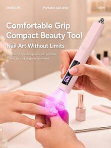 Linterna UV Magnética 3 en 1 para Uñas, Imán de Ojo de Gato Integrado y Luz de Curado. Lámpara de Uñas Portátil de Mano Mini, Imán de Ojo de Gato Incorporado, Curado Rápido de 8s, 2 Modos de Temporizador, Recargable Tipo-C de 180mAh, Con Soporte Giratorio, Adecuada para Arte de Uñas en Casa y Viajes, Regalo de Arte de Uñas para Regreso a la Escuela - Multicolor - Ver 9
