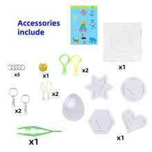 1set/1pc 5mm Large Melting Beads With Big Holes, High-Quality Pixel Mosaic Melting Bead Accessories, Available In Multiple Colors For DIY Creative Jewelry Making And Decoration, DIY Iron-On Handmade Hot Melt Beads, - Multicolor - View 4