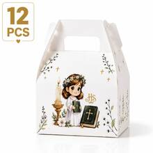 12個聖餐禮物盒－優雅女孩生日、洗禮與宗教慶祝派對伴手禮盒 - 聖餐伴手禮盒 - 查看 2
