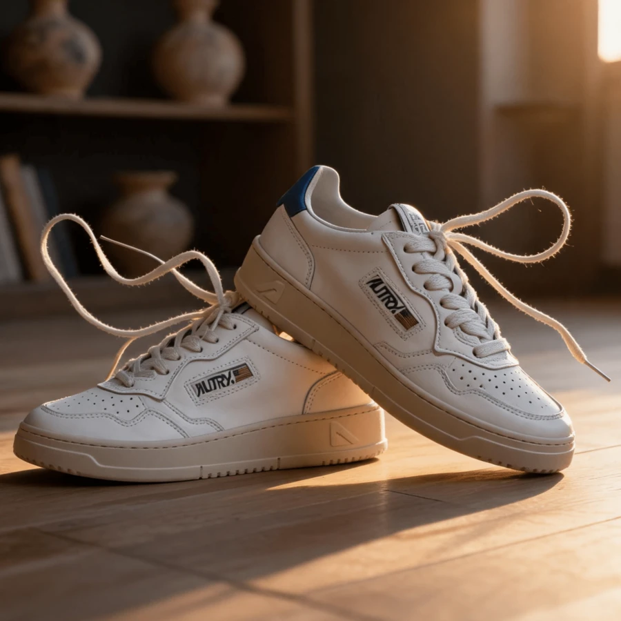 AU - Classic Grey And White Lace-Up Shoes Adorned With A Colorful Patchwork Design. Comfortable Skate Shoes, Designed For Couples, With A Contrasting Design In Bold Colors. - 藍尾 - 查看 1