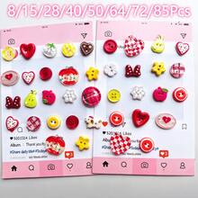 8/15/28/40/50/64/72/85Pcs Dopamine Color Palette Buttons, Cute Versatile Exquisite Decoration Buttons For DIY Coats, Dresses, Cardigans, Shirts - Multicolor - View 12