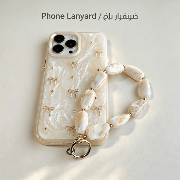 قطعة واحدة من حبل الهاتف الأكريليك الفاخر بنمط حجر طبيعي مزيف غير متماثل مصنوع يدويًا بالخرز، سلسلة هاتف متينة مضادة للفقدان لتزيين غطاء الهاتف/الحقيبة/سلسلة المفاتيح، إكسسوار متعدد الألوان متعدد الاستخدامات للجنسين مع فاصل شفاف مجاني من البولي كربونات، هدية عيد الحب، خيار هدية العطلات