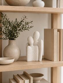 Abstract Family Statue, White Minimalist Hugging Sculpture, Modern Home Decor, Suitable For Bookshelf, Desk And Living Room - Multiple Models 2 - View 3