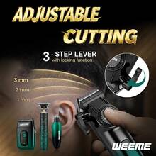 WEEME 4-In-1 Professional Men's Grooming Kit - Electric Shaver, Beard Trimmer, Nose Hair Trimmer, USB Rechargeable, Powerful & Precise Cutting - Multicolor - View 7