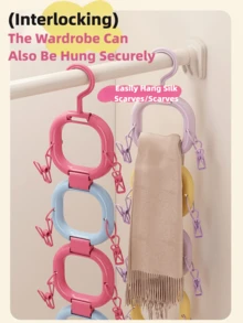 Highly Attractive Multi-Functional Storage Rack, Behind-Door Storage Rack For Hats, Portable Storage With 360° Rotation, Easy Access, Quick Out, Wall-Mounted Display Rack, Coat Rack With Bag Hooks, Multi-Functional Hanging Rack, Can Store Ties, Scarves, Coats, Baby Bibs, Etc., Organized Storage For Clearer And More Beautiful Display - View 8