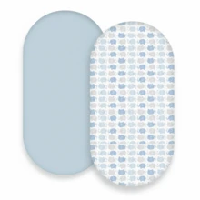 2件組嬰兒搖籃包床單，有機棉 (Oeko-Tex 100) 搖籃包床單，適合女孩與男孩，柔軟透氣中性嬰兒床單 - Cotton Bassinet Sheet - 查看 17