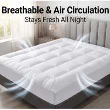 Extra Thick Hotel Quality Hypoallergenic Soft Supportive Quilted Box Stitched Mattress Pads - Single(90*190+10cm) - View 3