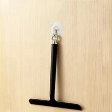 1pc Glass Surface Cleaner, Powerful Scraper With Durable Plastic And Silicone Structure, Ergonomic Handle For Easy Cleaning, With Hook For Hanging Storage And Space Saving, Suitable For Bathroom, Shower, Kitchen, Mirror, Tile, Countertop, Floor Cleaning, For Home, Office, Rental Apartment, School Cleaning Tool - Multicolor - View 6
