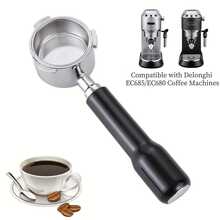 51mm Naked Bottomless Coffee Portafilter Espresso Handle Replacement Fit For Dedica EC680 EC685 Home Espresso Coffee Machine Barista Accessory - Black - View 1