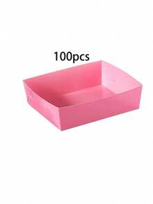 10pcs/20pcs/30pcs Light Pink Paper Food Trays, Size 5x3.5x1.6 Inches, Suitable For Fries, Nachos, Burgers, Party Snacks, Picnics, Carnivals, Weddings, Holidays And Events - Light Pink - View 9