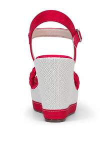 Wedge Sandal High Heel 11cm Blogger With Platform And Comfortable - Red - View 7
