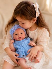 17" Estella Reborn Baby Girl Doll, Full Body Solid Soft Elastic Silicone, Hand Painted Visible Veins, Realistic And Anatomically Correct, Ideal Christmas And Holiday Gift - Reborn Doll - View 3