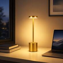 1 pieza Lámpara de escritorio LED táctil, 3 modos de color ajustables, recargable por USB, luz de lectura portátil con protección ocular, adecuada para oficina, estudio, mesita de noche, bar, sala de estar y mesa de comedor, decoración de habitación, decoración de dormitorio, luz LED - Varios estilos - Ver 5