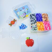 1set/1pc 5mm Large Melting Beads With Big Holes, High-Quality Pixel Mosaic Melting Bead Accessories, Available In Multiple Colors For DIY Creative Jewelry Making And Decoration, DIY Iron-On Handmade Hot Melt Beads, - Multicolor - View 5