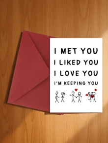 1/2pcs "I Love You, Love You, Cherish You" Anniversary And Love Celebration Greeting Cards - A - View 16